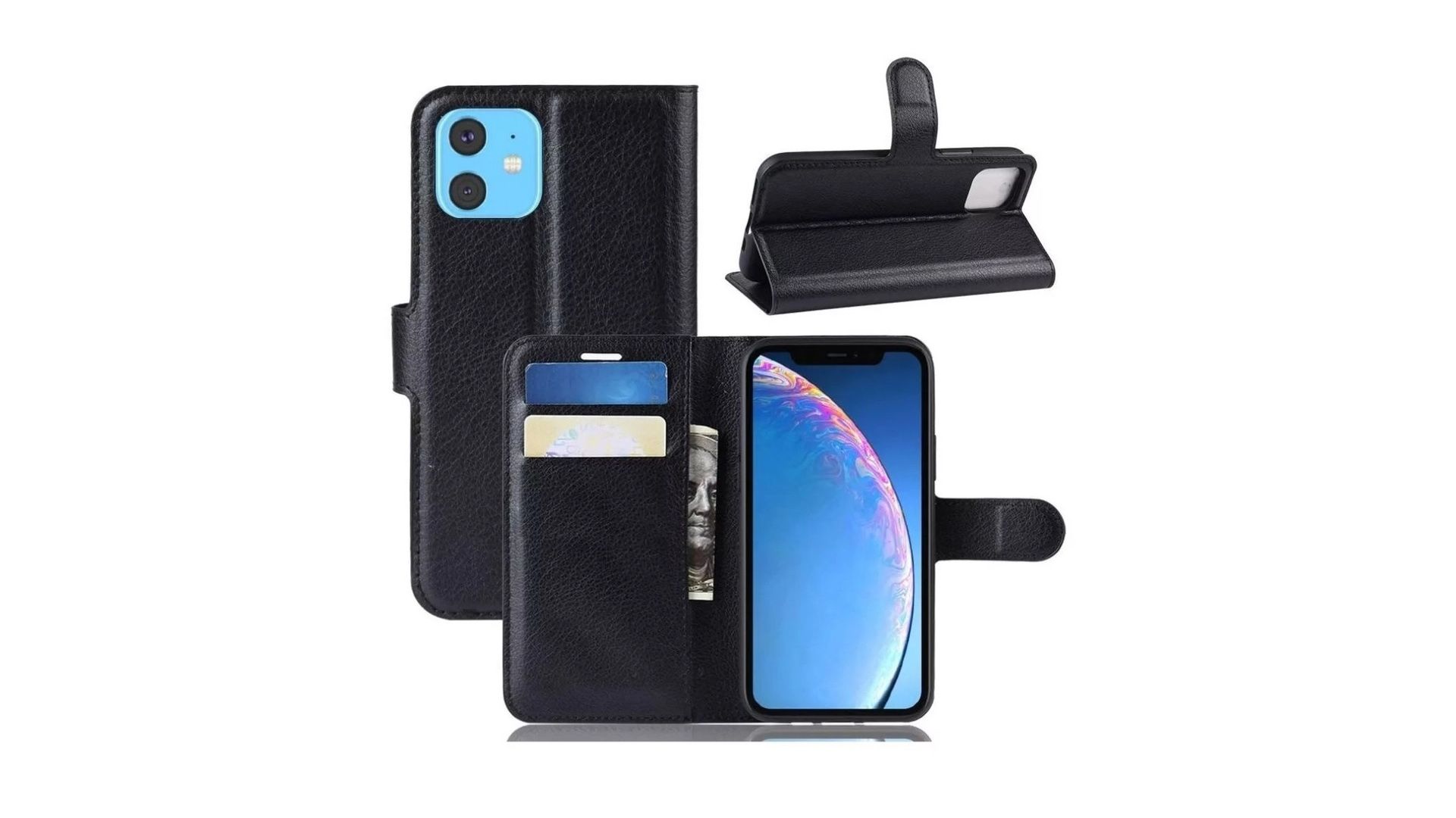 Capa-carteira para iPhone 11 permite guardar dinheiro e cartões junto ao celular. (Imagem: Reprodução)