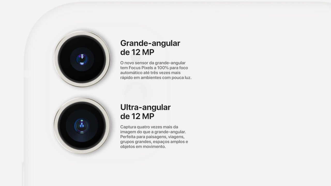Conjunto de câmeras do iPhone 11 (Foto: Divulgação/Apple)