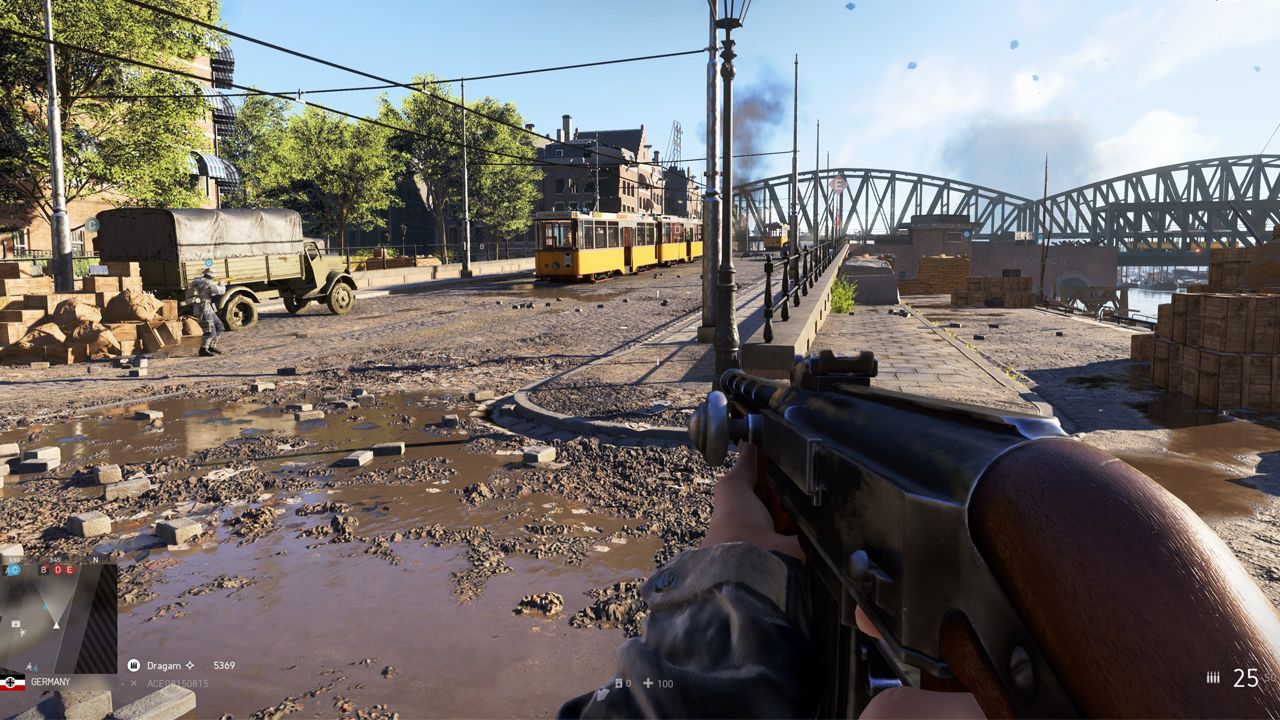 O Battlefield 5 roda no Ultra com mais de 100 FPS nas duas placas de vídeo. (Foto: Reprodução//Battlefield 5)