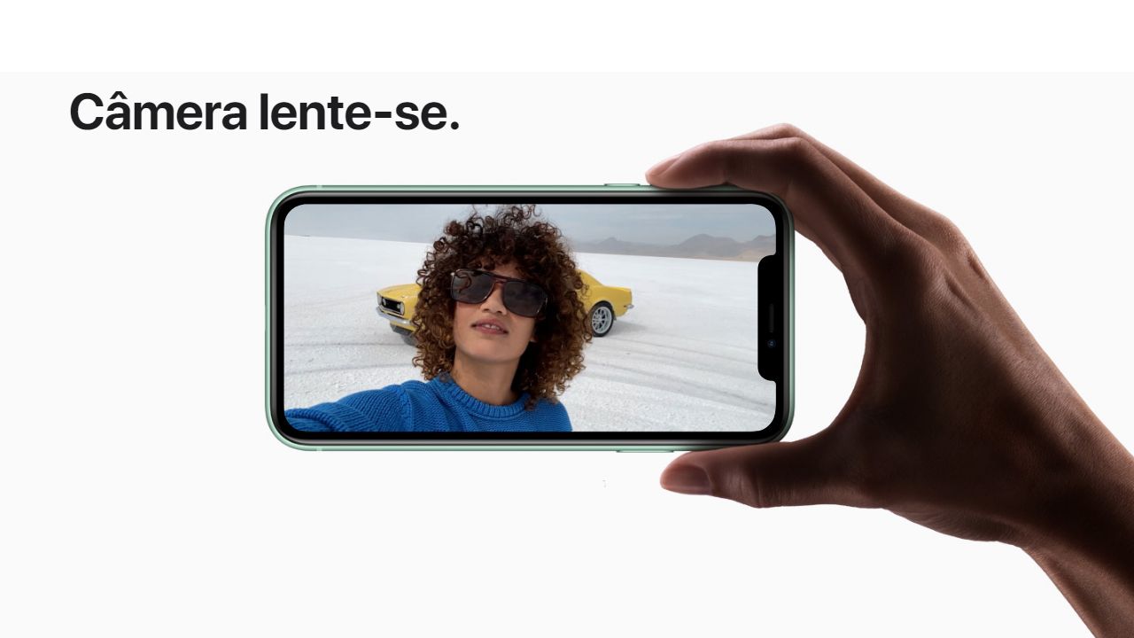 O iPhone 11 grava vídeos em câmera lenta pela câmera frontal (Foto: Divulgação/Apple)