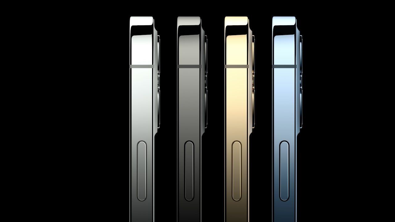 Lateral do iPhone 12 Pro, que lembra o iPhone 4. (Foto: Divulgação/Apple)