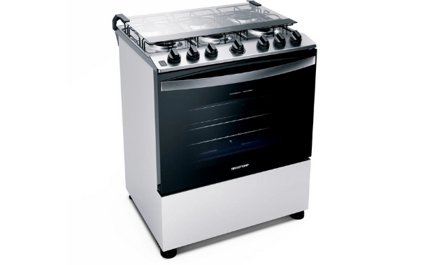 Fogão de Piso Brastemp BFS6NCB, primeiro integrante da nossa lista. (Imagem:Divulgação/Brastemp) 