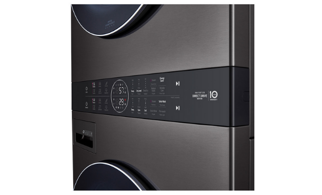 O painel dessa máquina de lavar LG é completo e traz recursos extras interessantes. (Imagem:Divulgação/LG)