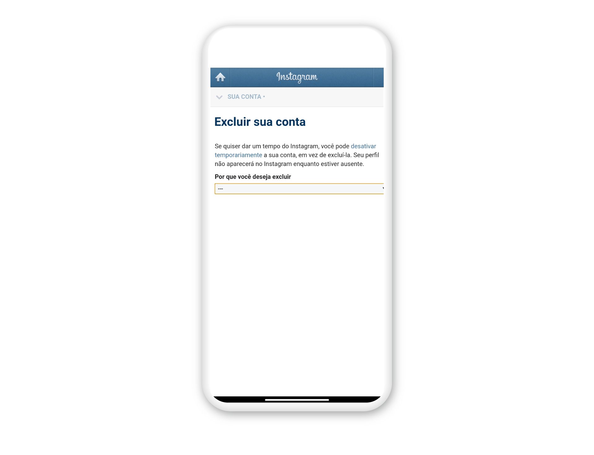 Como excluir Instagram: acesse o site pelo navegador do celular (Foto: Arte / Zoom)