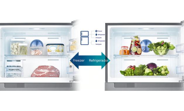 O diferencial da geladeira é o funcionamento independente do freezer e refrigerador, graças à tecnologia Twin Cooling Plus. (Imagem:Divulgação/Samsung)