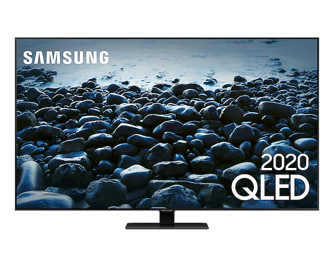 A tela QLED da Samsung Q80T usa pontos quânticos que aumentam a qualidade da imagem. Divulgação Samsung.