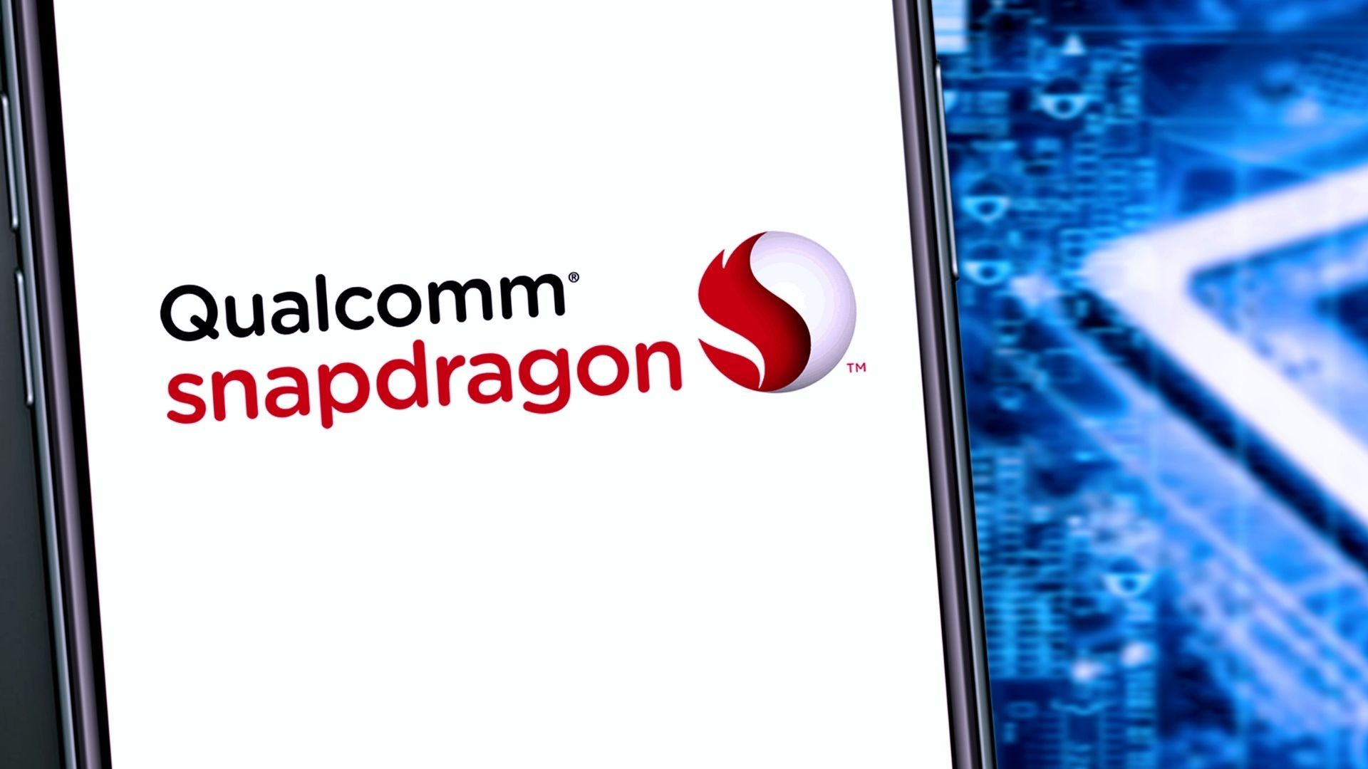 Parte da tela de um celular mostrando o ícone do processador Snapdragon