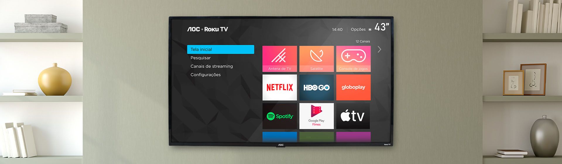 TV AOC Roku Como Baixar Aplicativos Tv Aoc Smart 