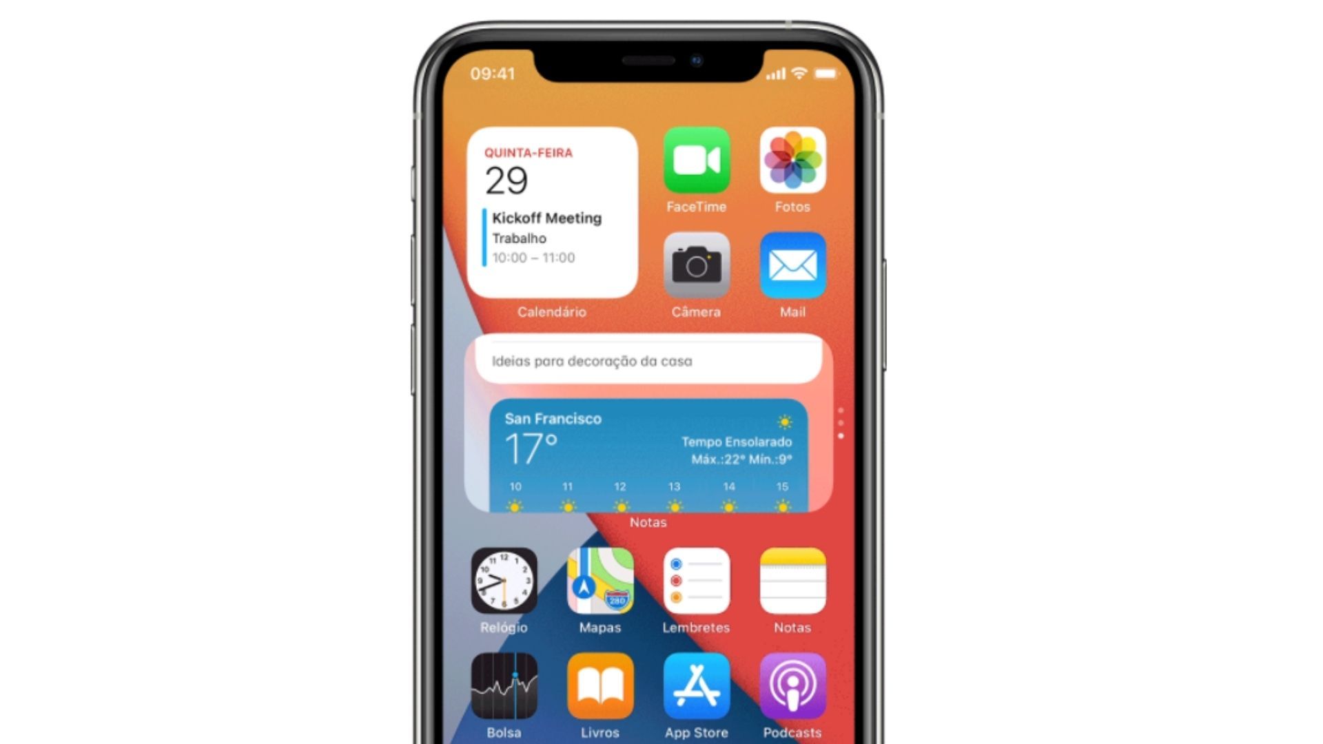 Monte seu conjunto de Widgets (Foto: Divulgação / Apple)