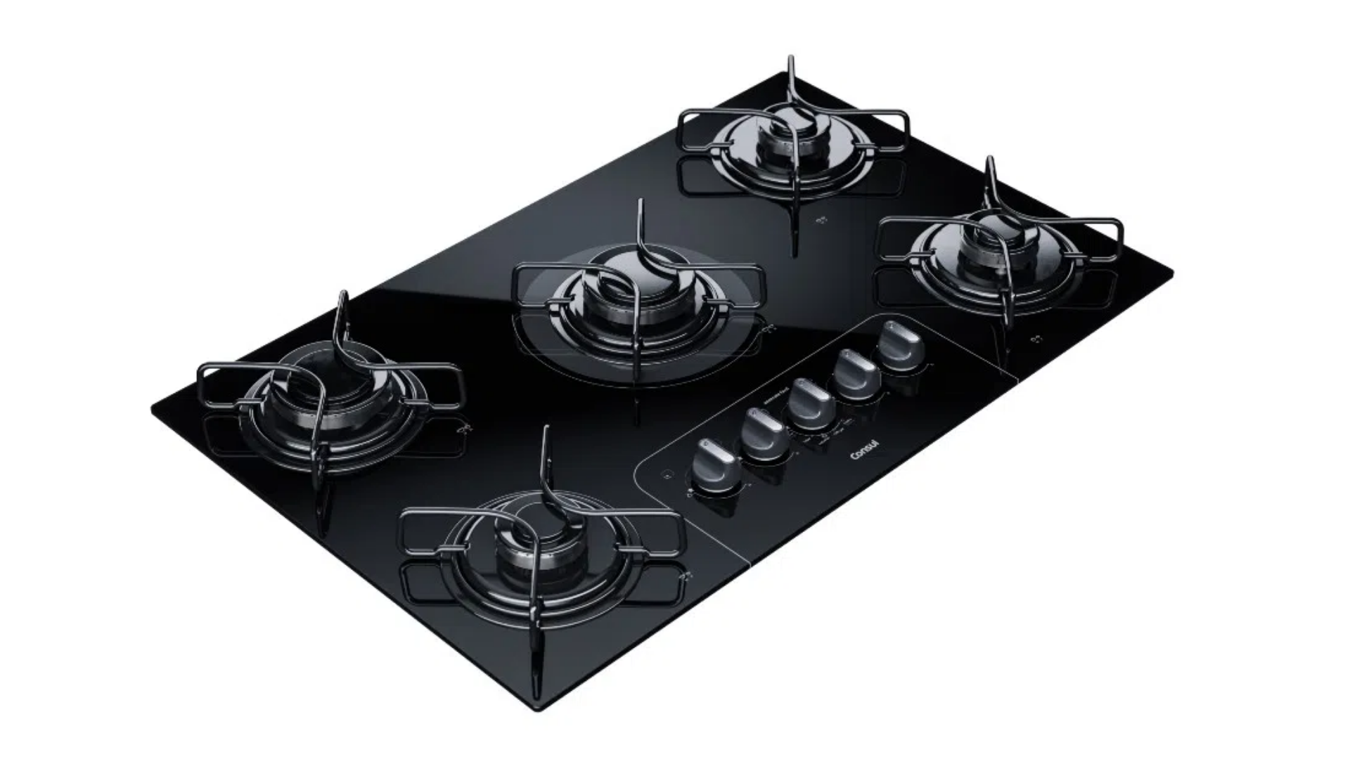 Os cooktops à gás funcionam como os fogões tradicionais, porém não dispõem de forno. (Imagem: Divulgação/Consul)