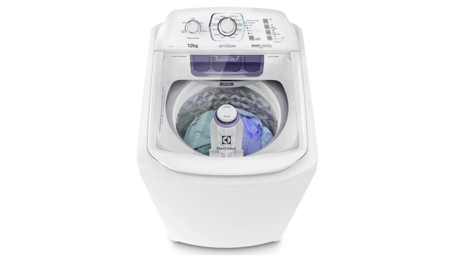 Com turbo lavagem, dispenser multibox e outras características, a máquina de lavar Electrolux LAC12 é um modelo simples e completo (Imagem: Divulgação/Electrolux)