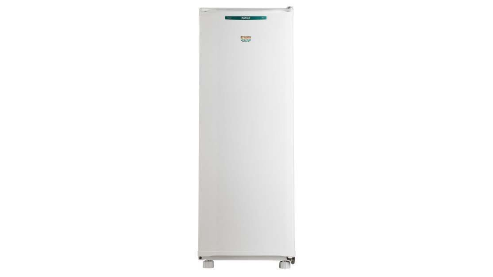 Freezer vertical pequeno tem design simples e clean (Imagem: Divulgação/Consul)