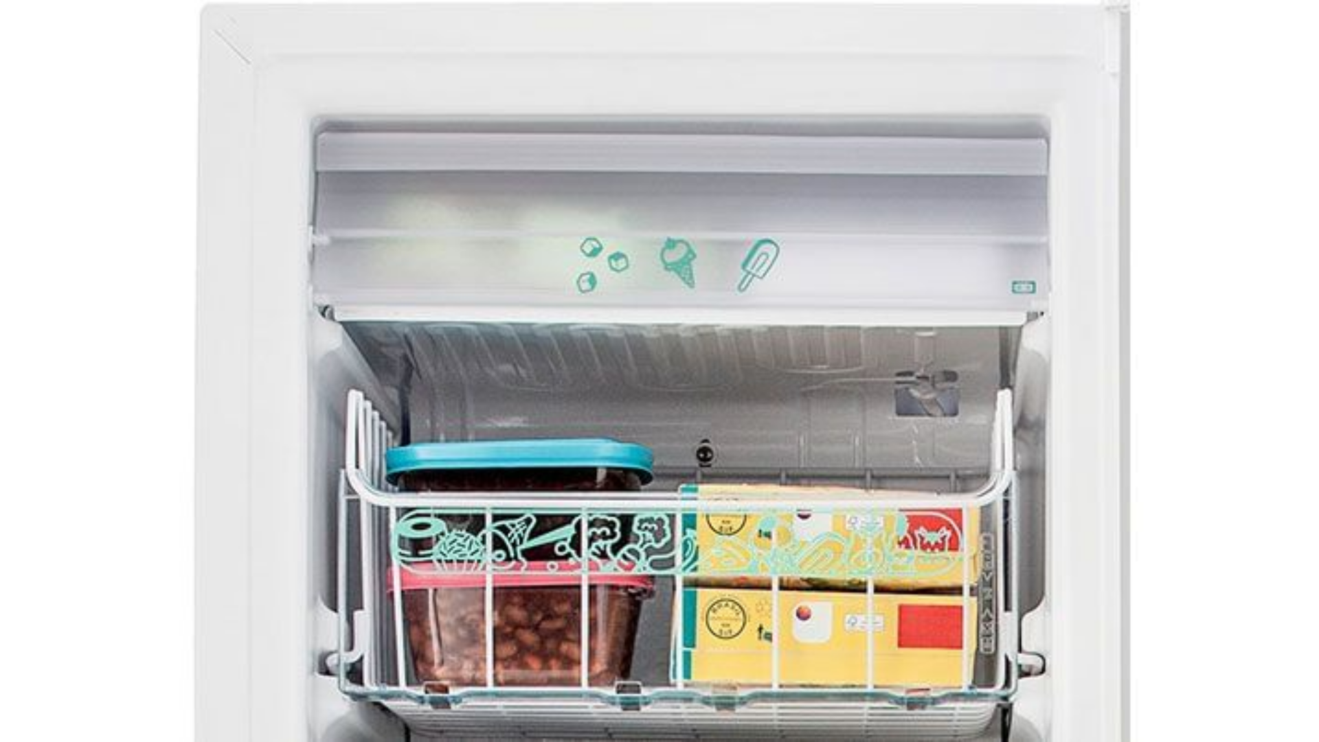 Detalhe do compartimento extra frio para sorvetes e picolés do freezer Consul CVU18
