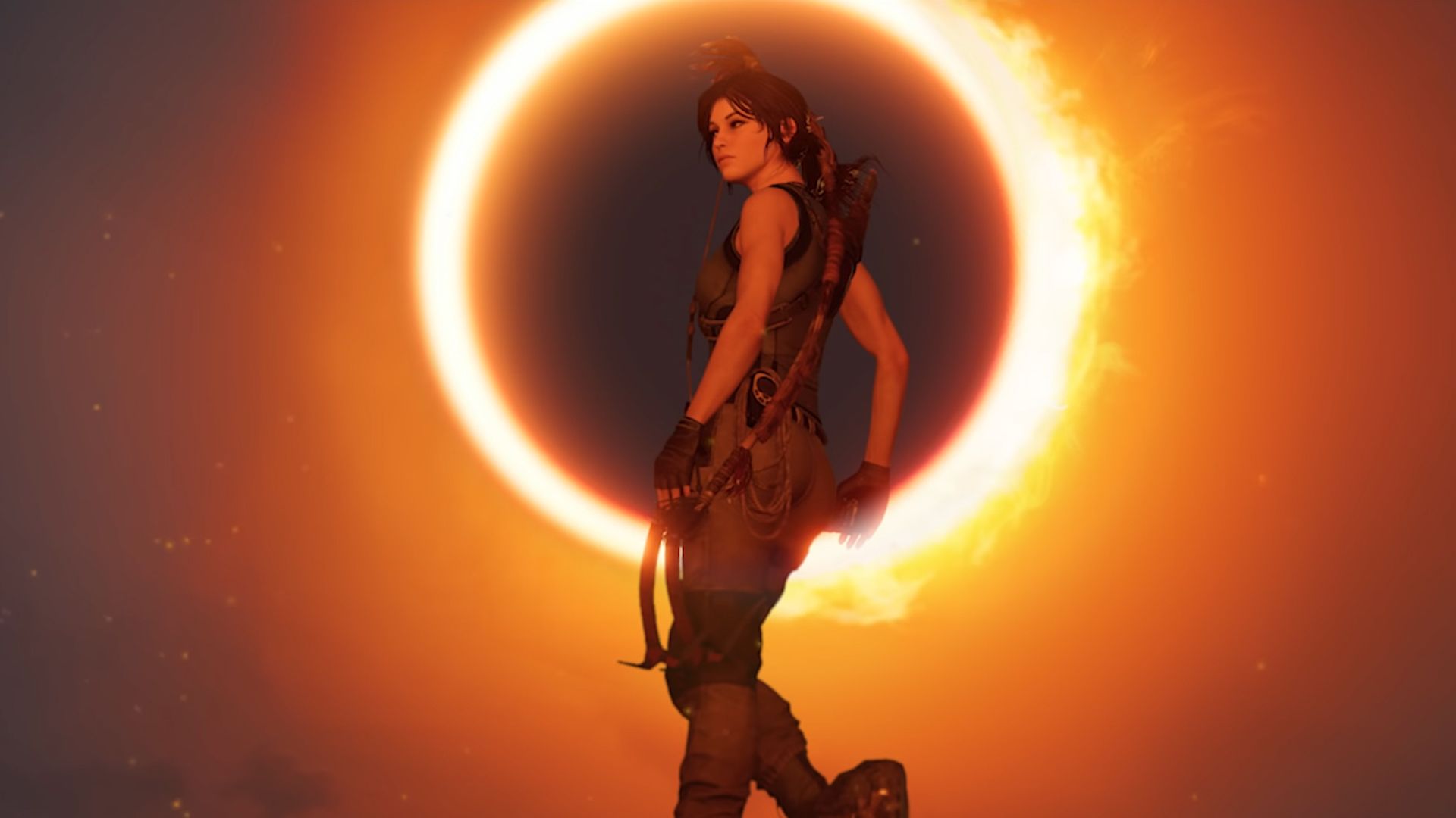 Lara Croft em apuros nas cenas de ação de Tomb Raider: A Origem