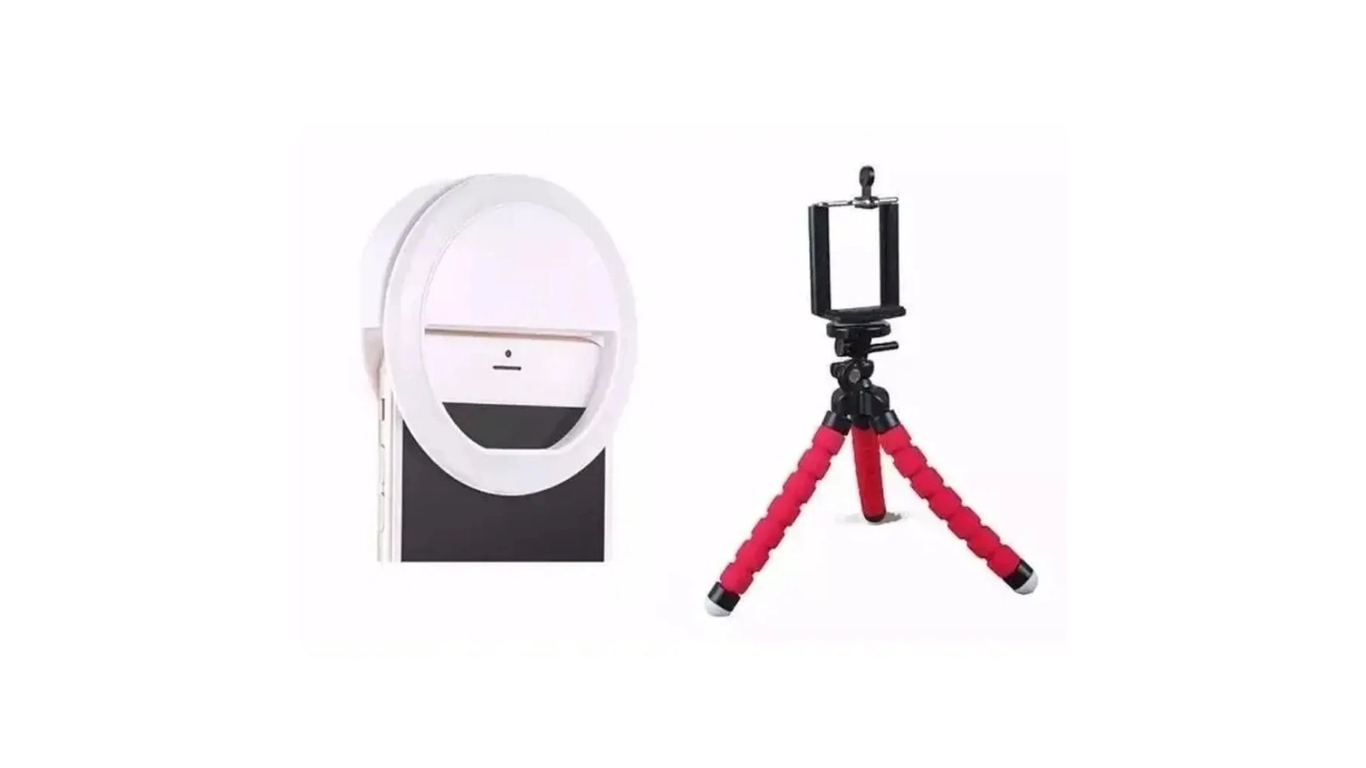 Ring light para celular pode ser acoplado diretamente no aparelho (Foto: Divulgação/Loja Horus)