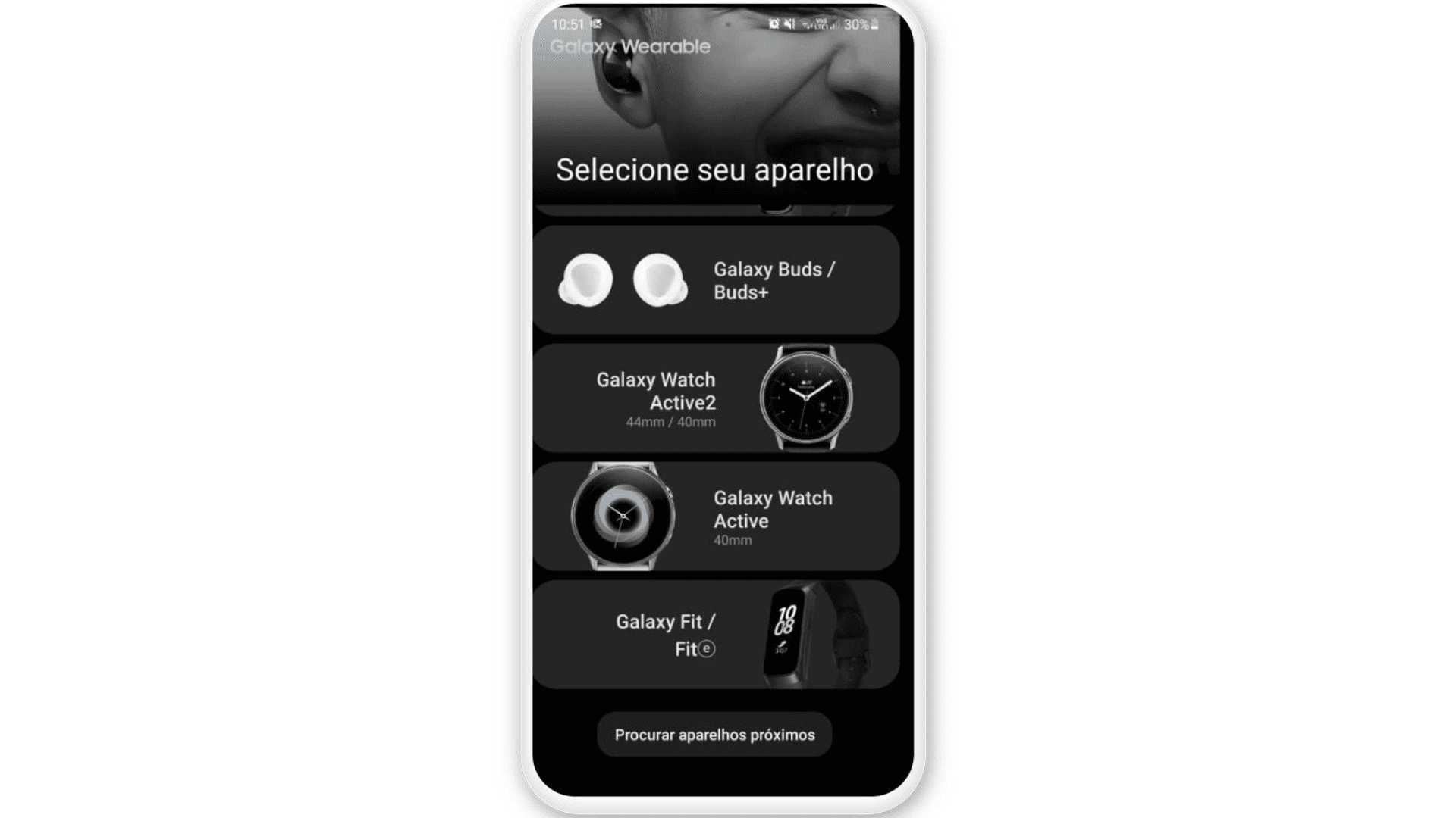 Print de tela ensinando a como configurar smartwatch Android
