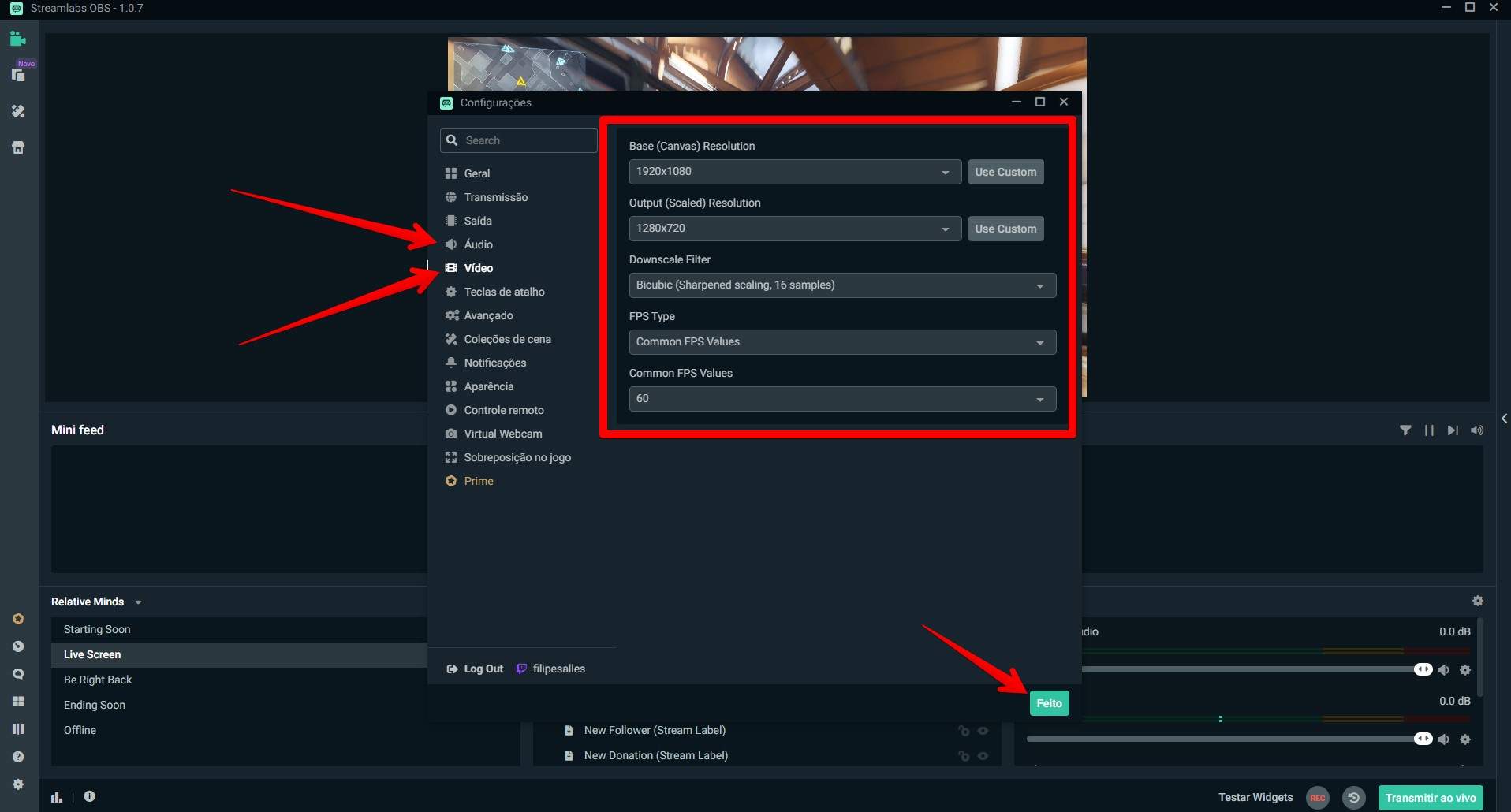 Novas Configurações MODO STREAMER , CRIPTOGRAFIA NO