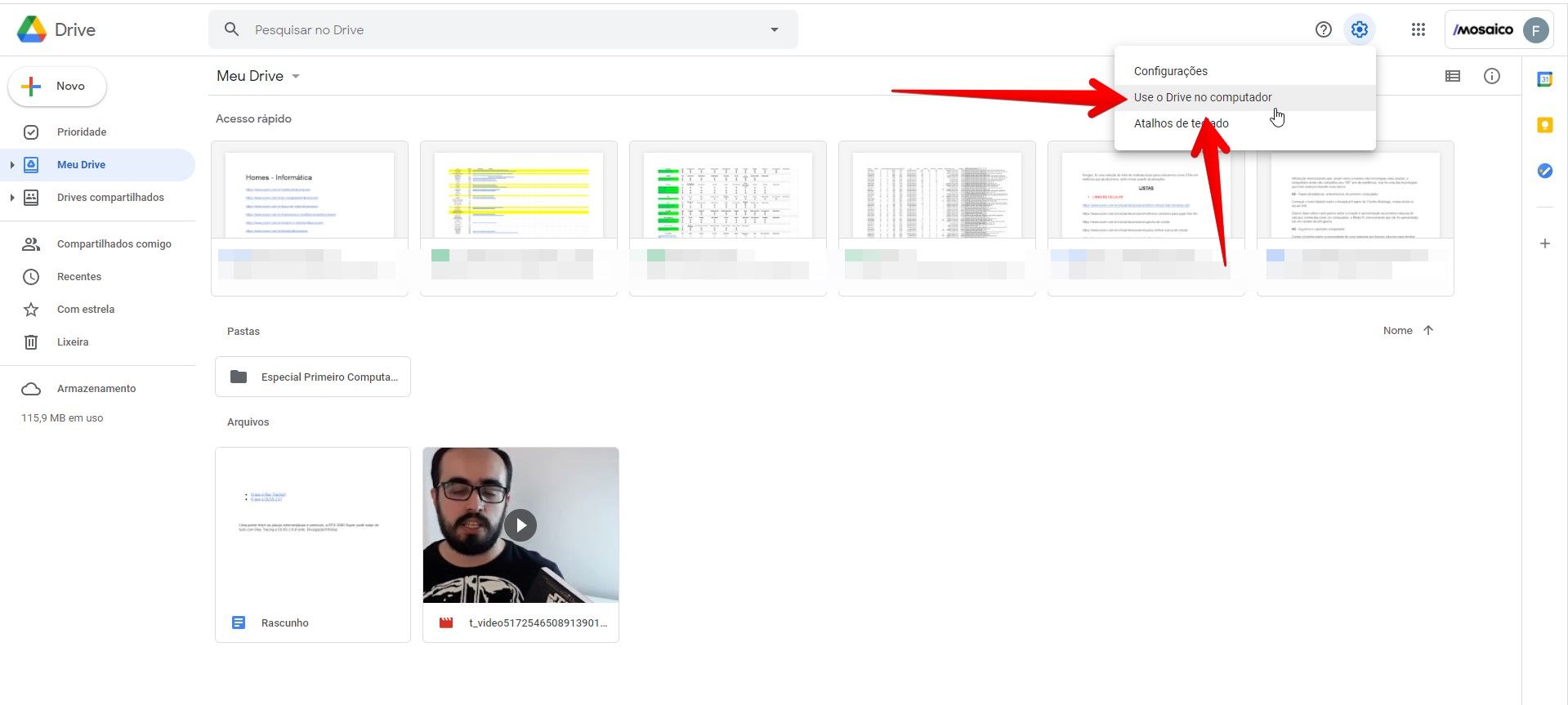 Como baixar um arquivo do Google Drive e editar no computador