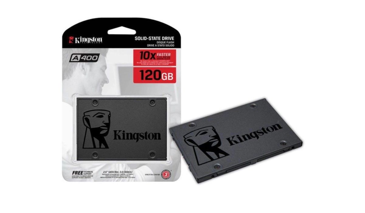 O mais simples da lista, o A400 ainda é de uma das melhores marcas de SSD (Fonte: Divulgação/Kingston)