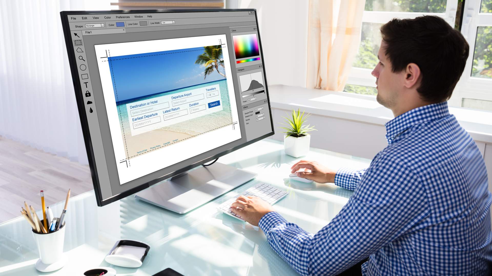Com o ultrawide monitor, é possível melhorar a produtividade em diferentes tarefas (Fonte: Shutterstock)