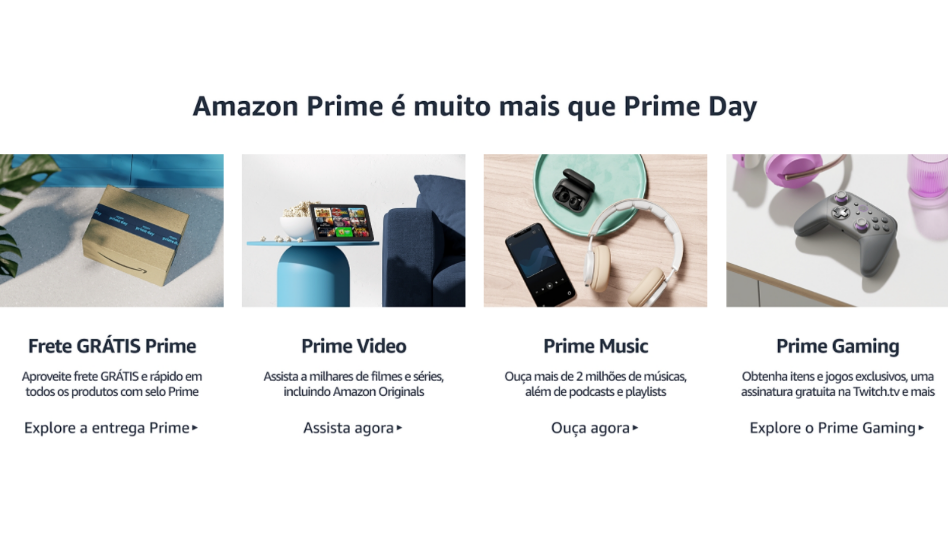 Assinar o Amazon Prime garante frete grátis e acesso aos serviços da marca. (Imagem: Captura de tela/Amazon)