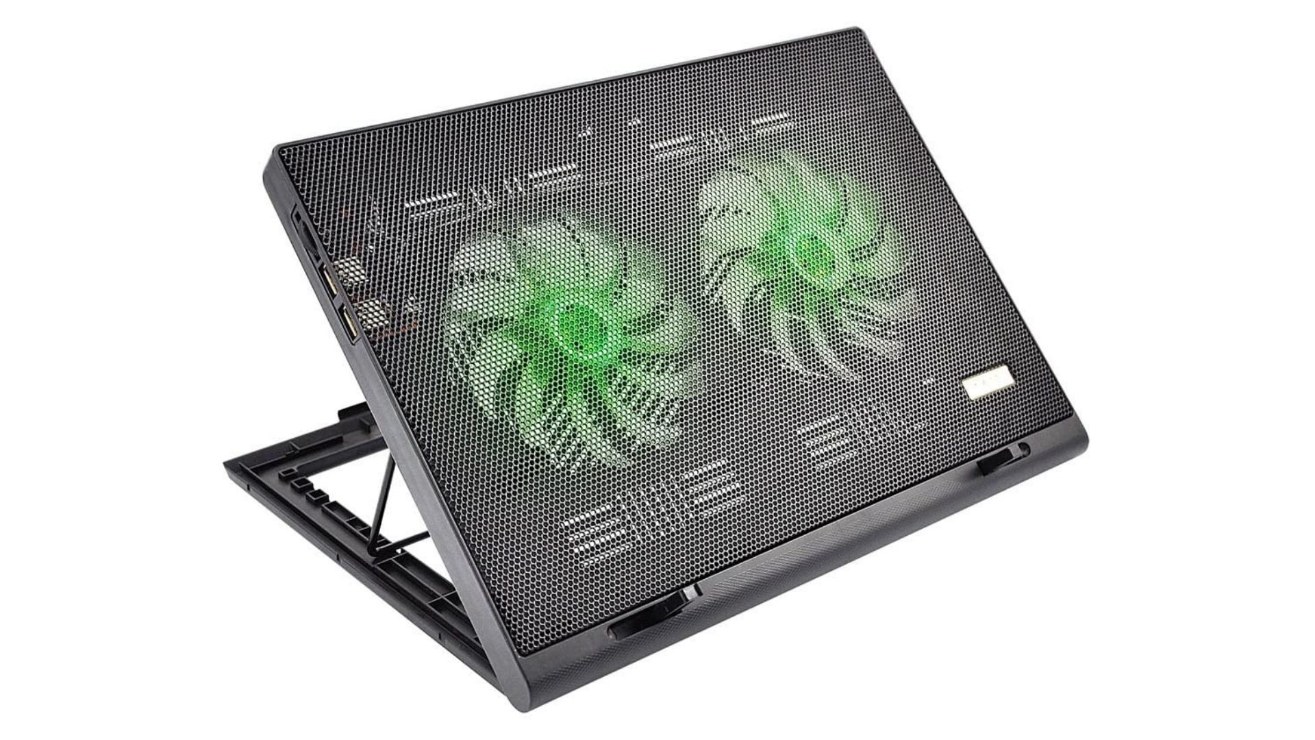 Um modelo de suporte para notebook com cooler barato e potente (Foto: Reprodução)