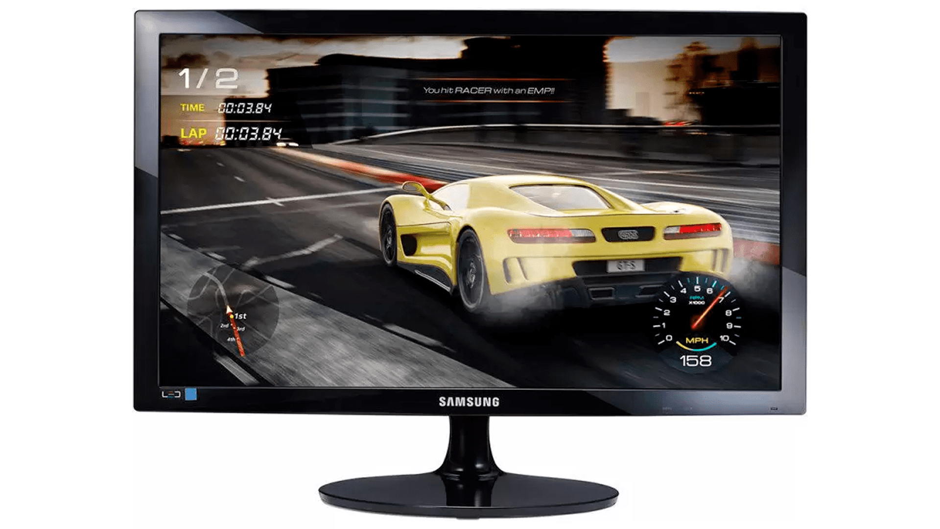 O Monitor Gamer TN 24” Samsung Full HD LS24D332HSX é uma excelente opção custo-benefício (Foto: Divulgação/Samsung)