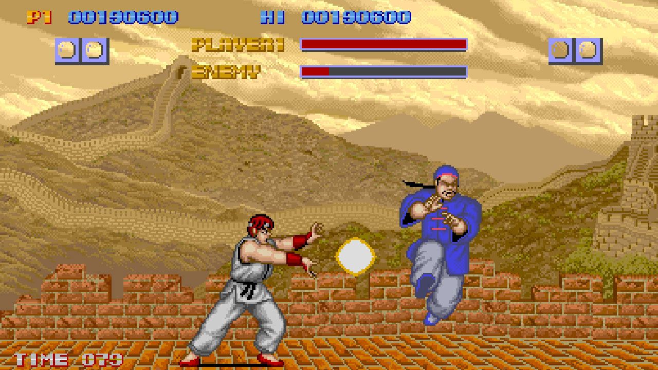 Duelo em versão antiga do game Street Fighter