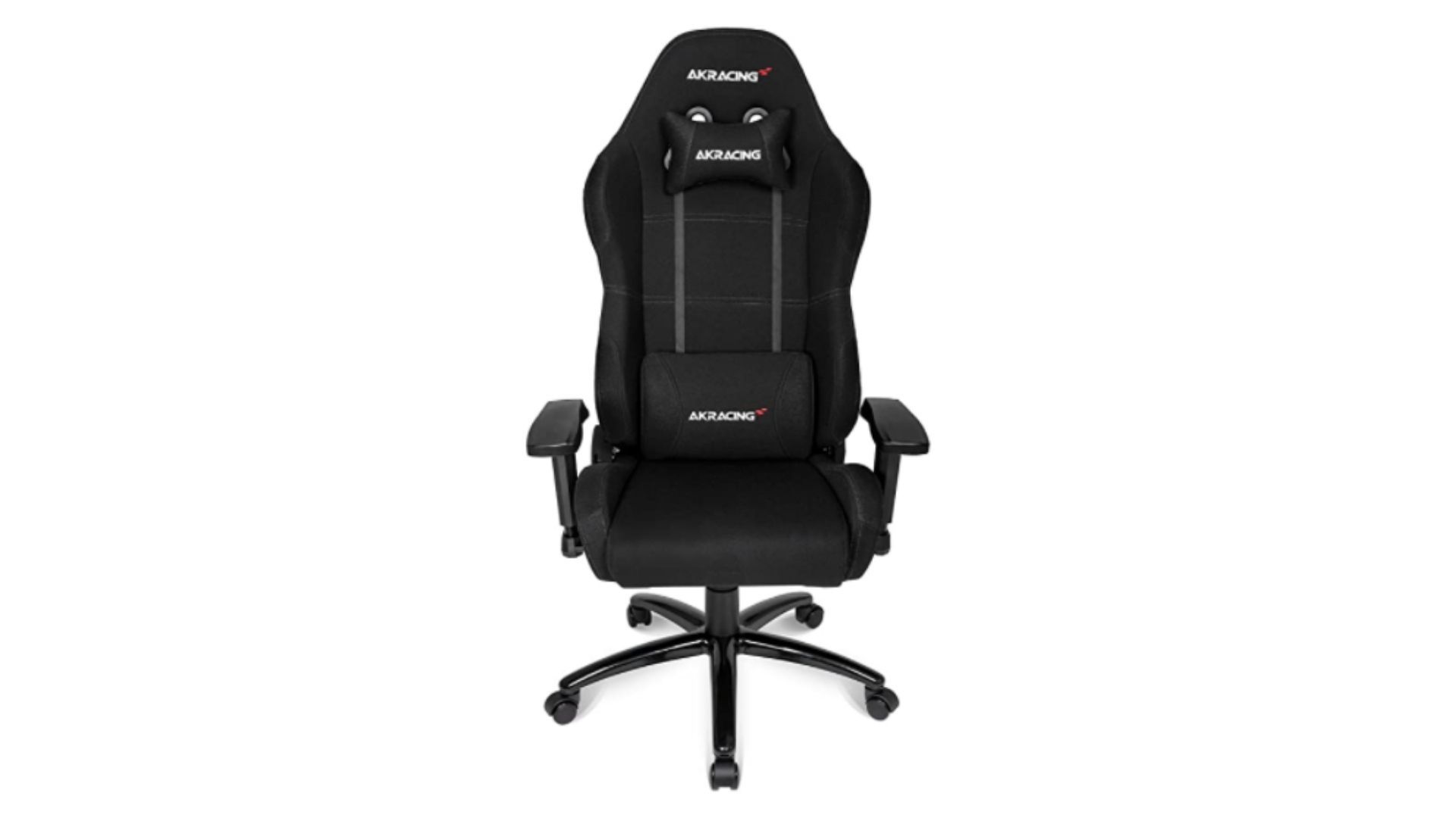 Cadeira gamer de tecido AKRacing Core Series EX-Wide de frente em fundo branco.