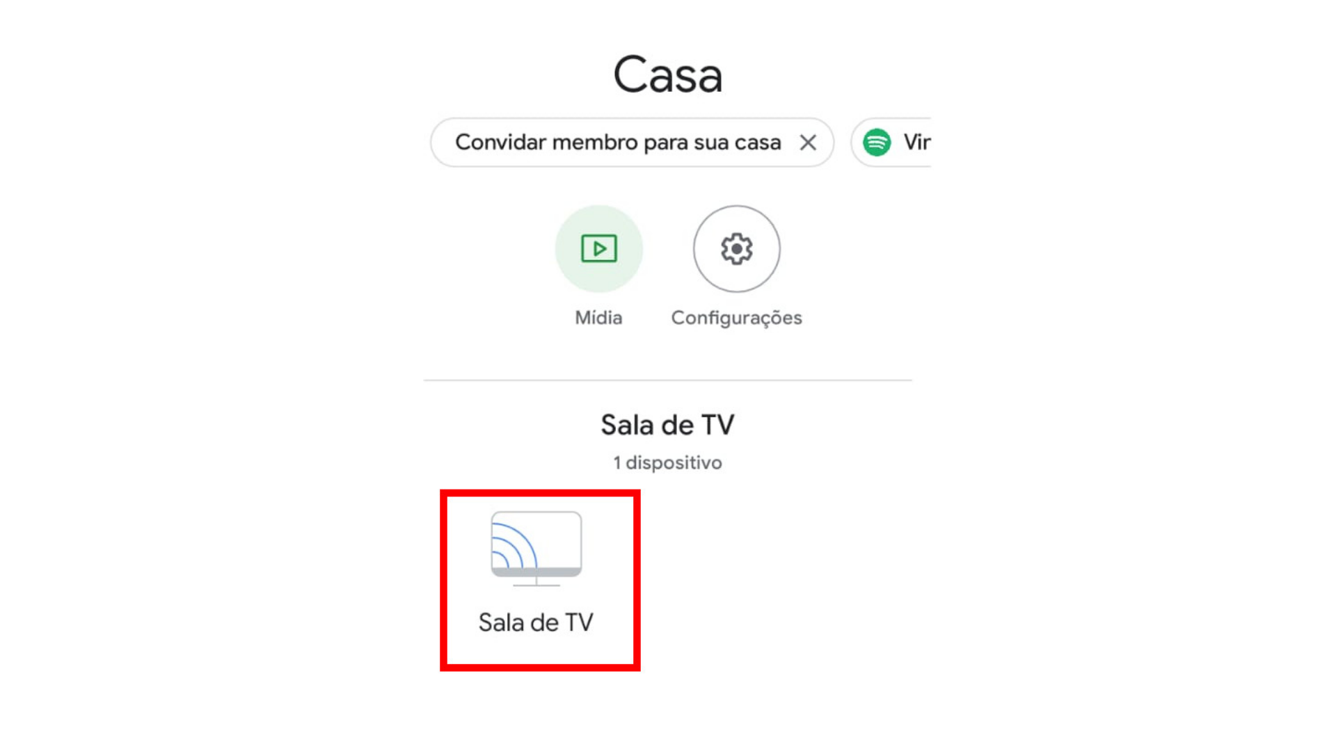 Décimo segundo passo para configurar Chromecast. (Imagem: Captura de tela/Chromecast)