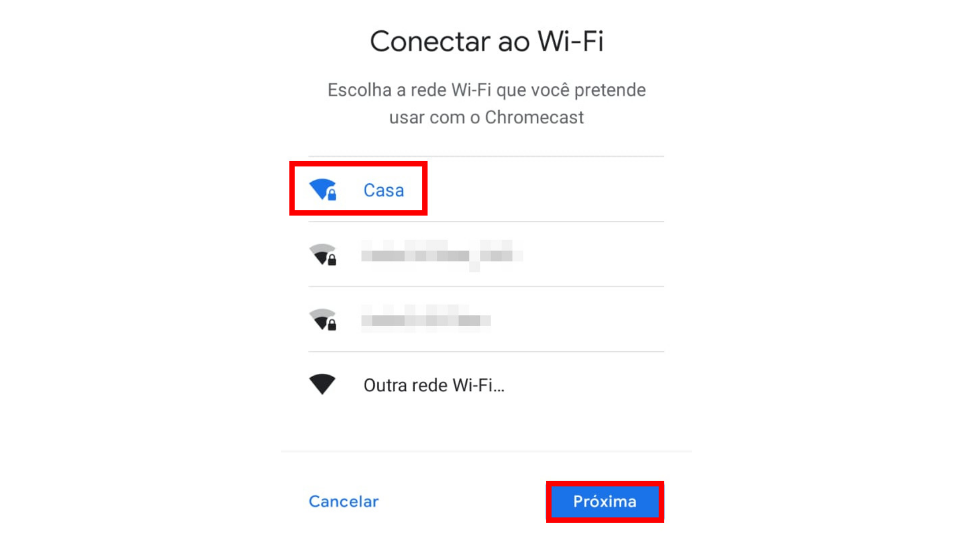 Sétimo passo para configurar Chromecast. (Captura de tela/Chromecast)