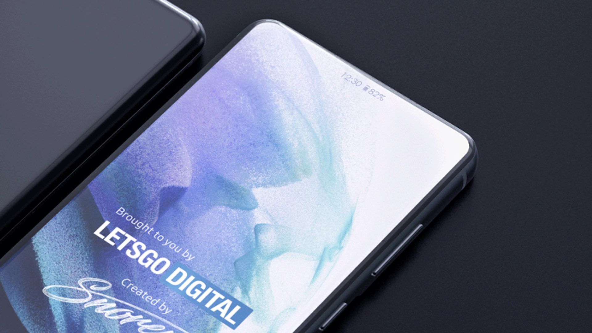 Parte frontal do Galaxy S22 com foco na parte superior