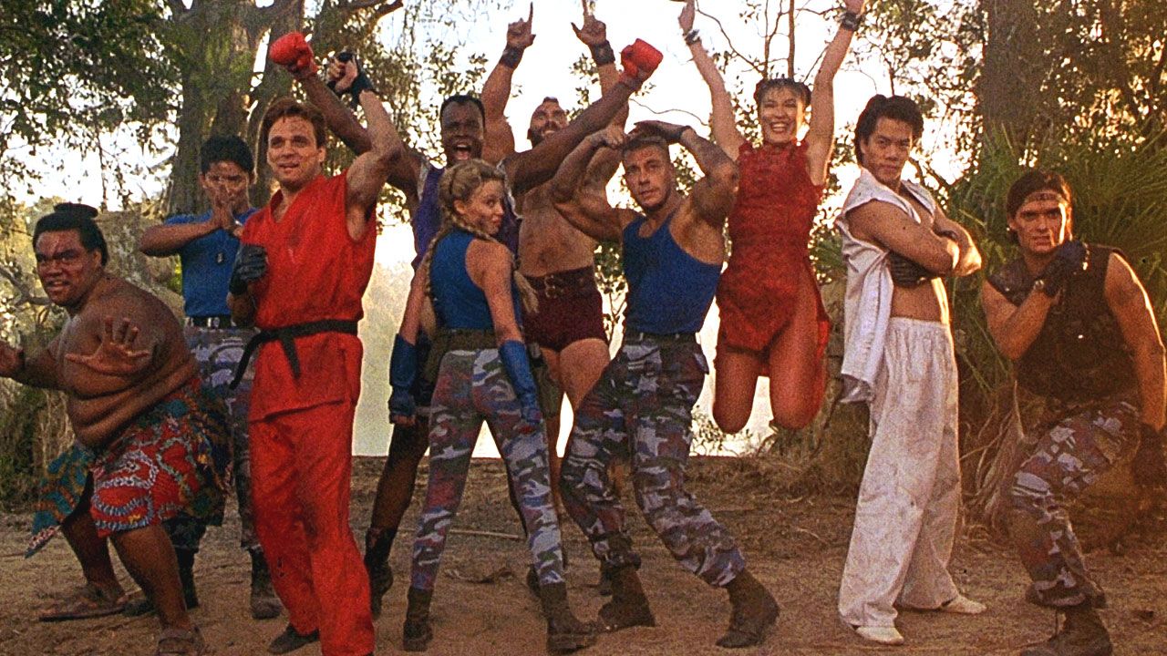 Atores no set do filme Street Fighter