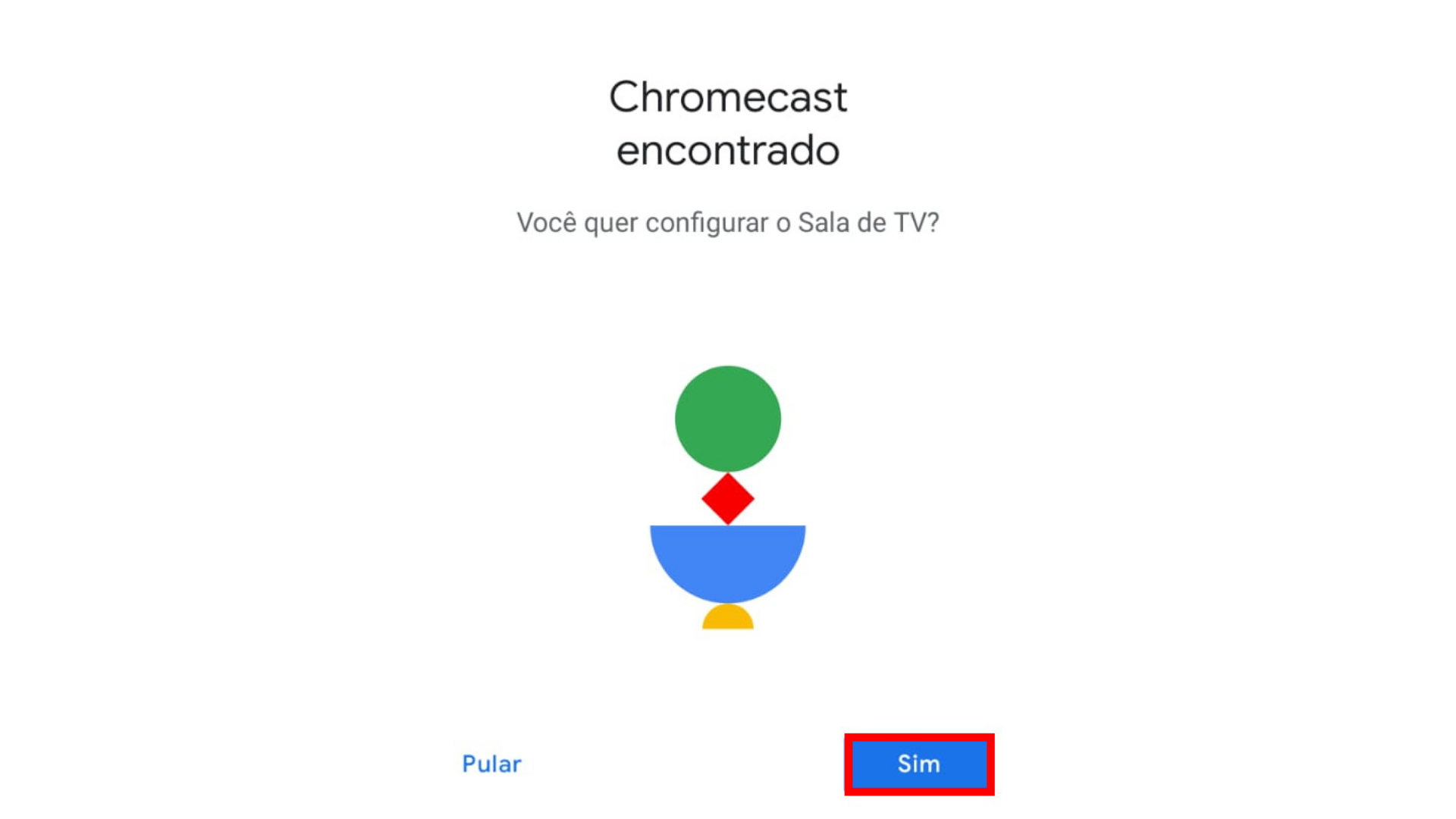 Quinto passo para configurar Chromecast. (Captura de tela/Chromecast)