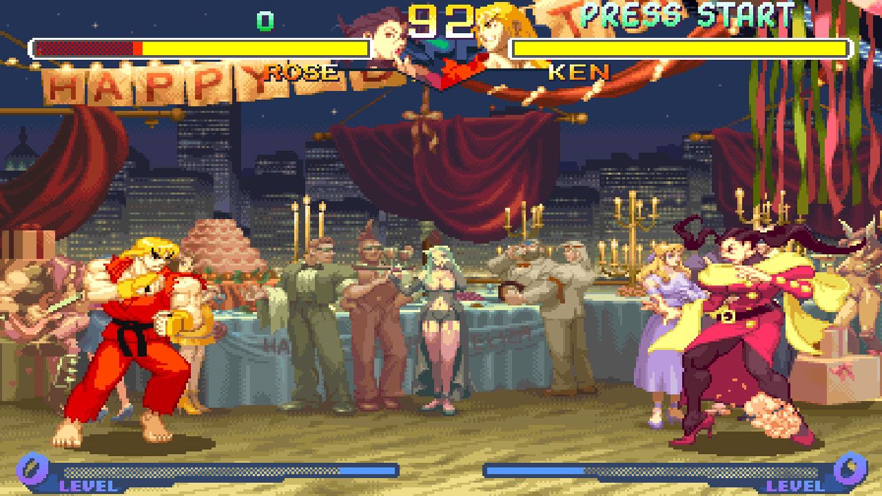 Duelo entre Rose e Ken no Street Fighter Alpha 2