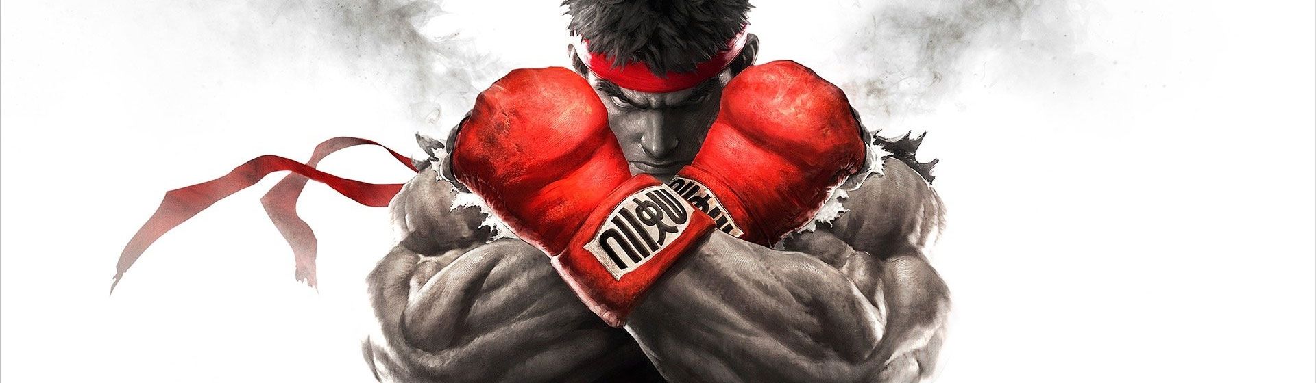 Foto mostra personagem de Street Fighter em fundo branco