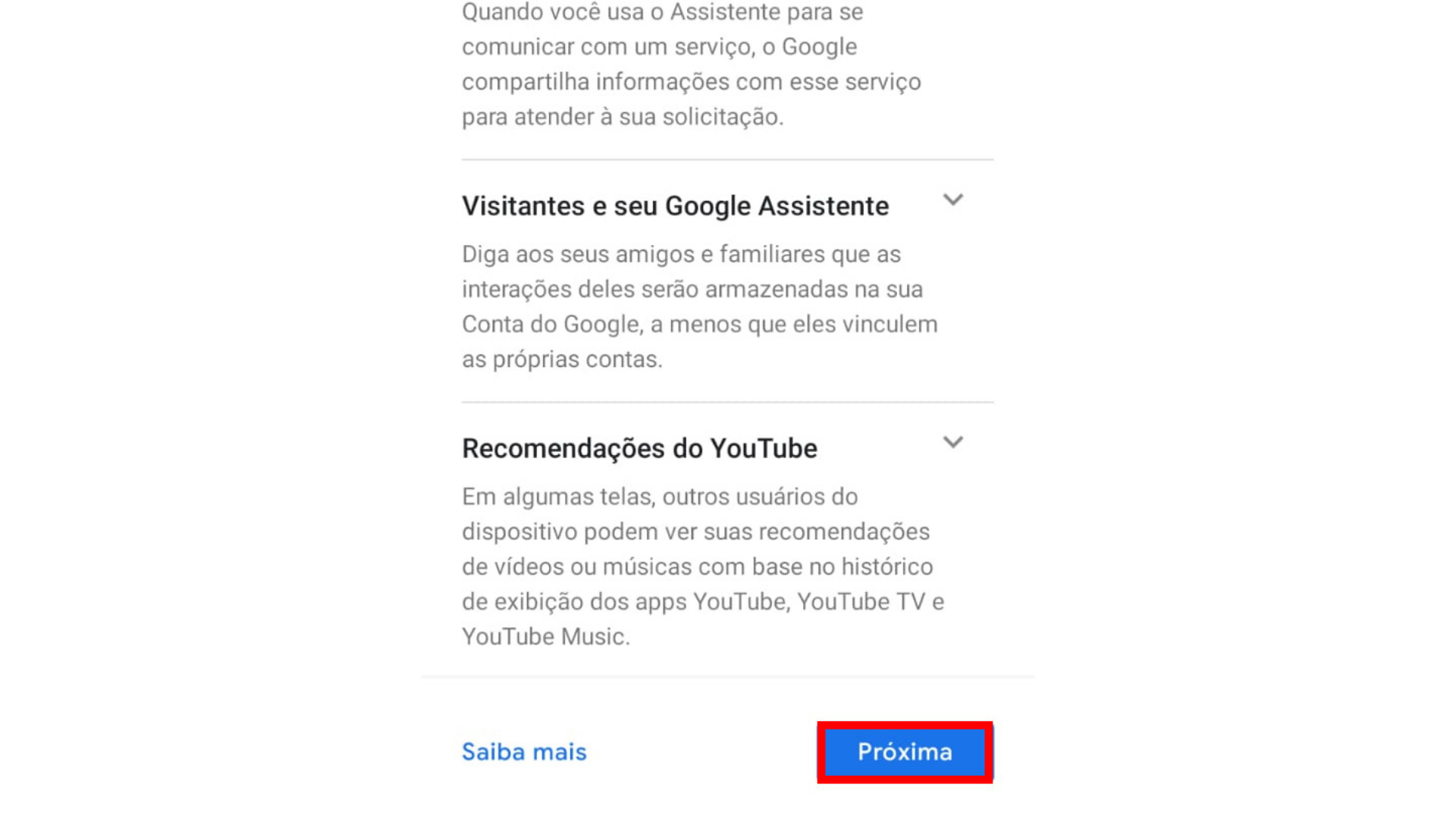Décimo passo para configurar Chromecast. (Imagem: Captura de tela/Chromecast)