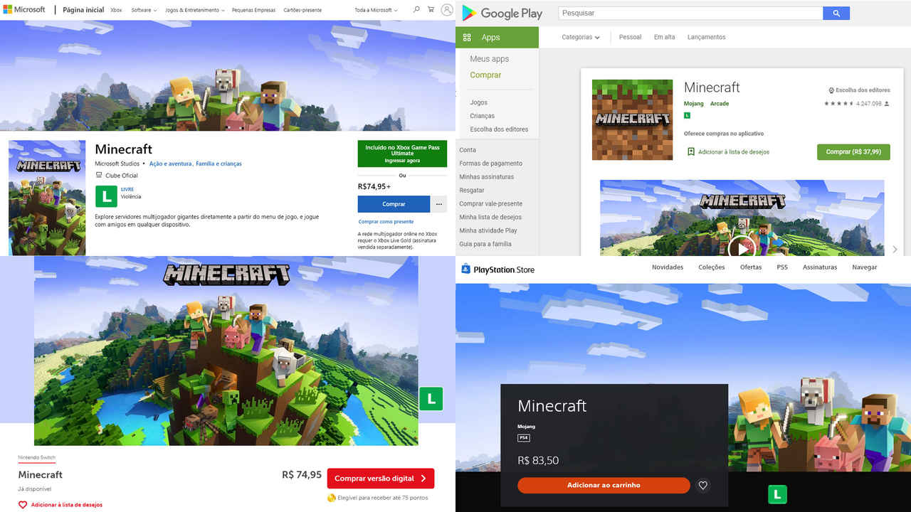 Jogo Minecraft Xbox One Microsoft - Sof ML informática