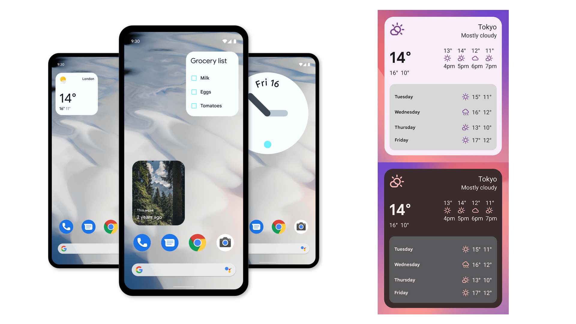 Imagem mostra exemplos de mudança no design no smartphone