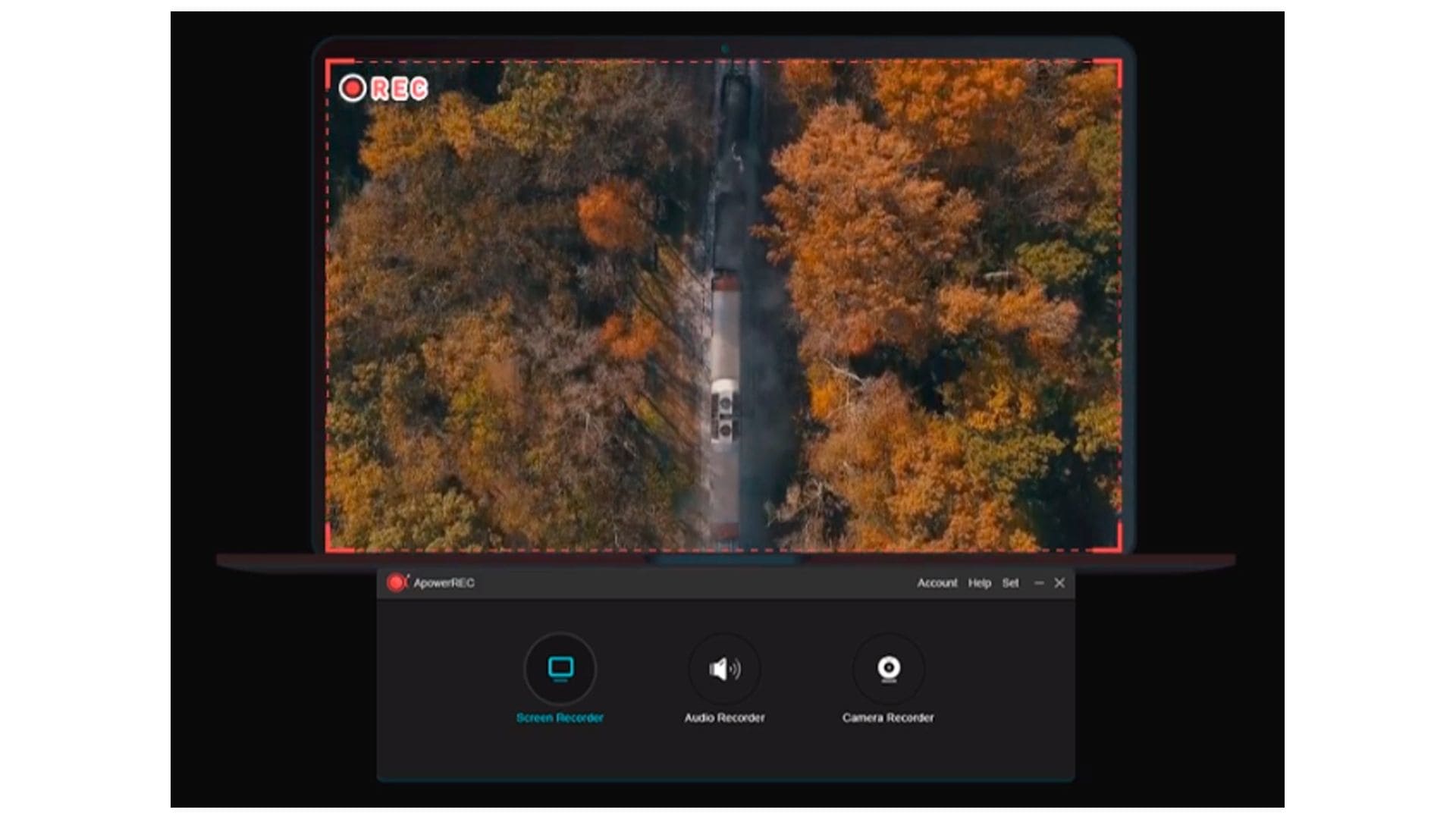 Captura do gravador de tela Apowersoft Screen Recorder
