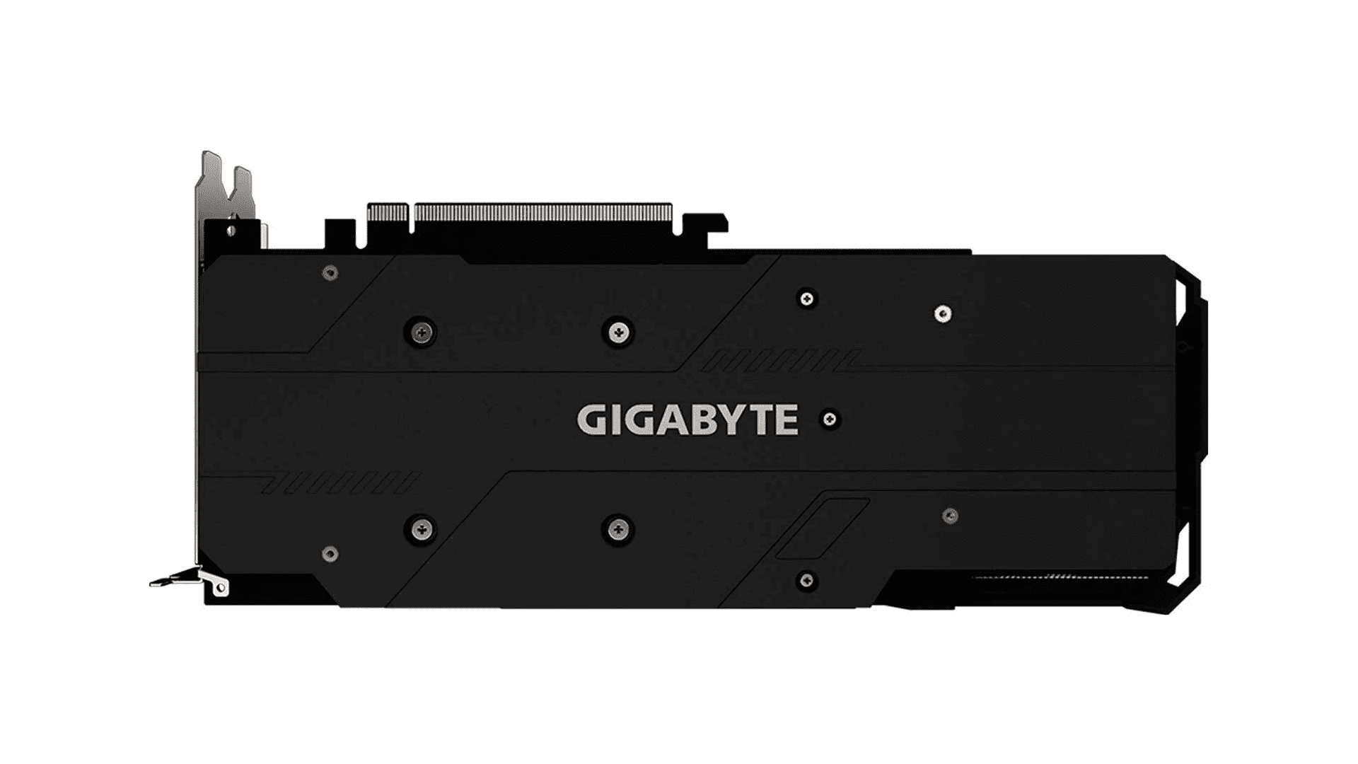 RX 5600 XT Gigabyte preta no fundo branco