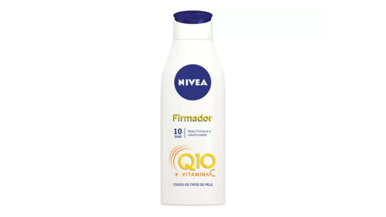 Creme para celulite Nivea Firmador Hidratante em fundo branco.