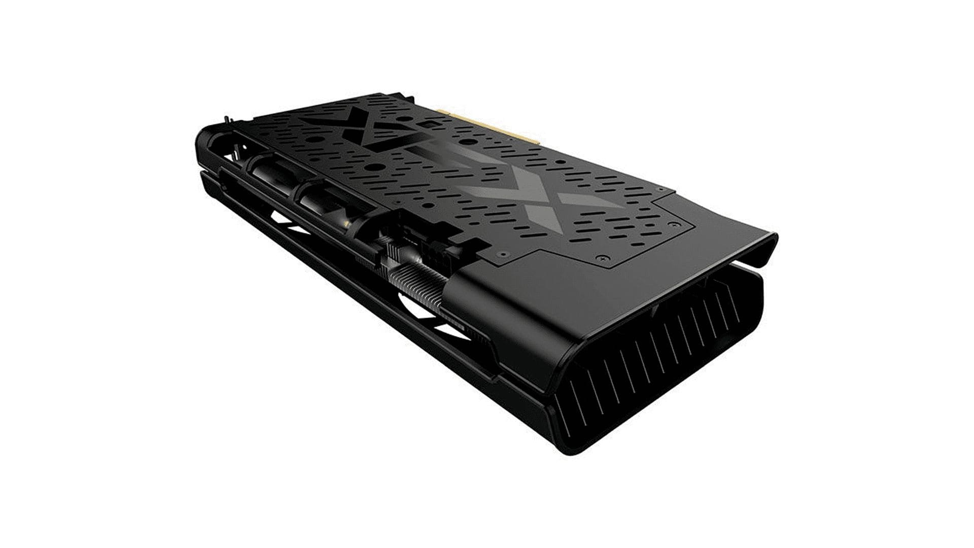 RX 5600 XT preta em fundo branco