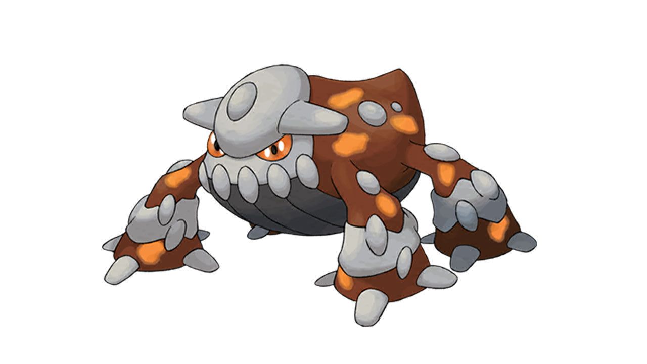 Heatran no fundo branco