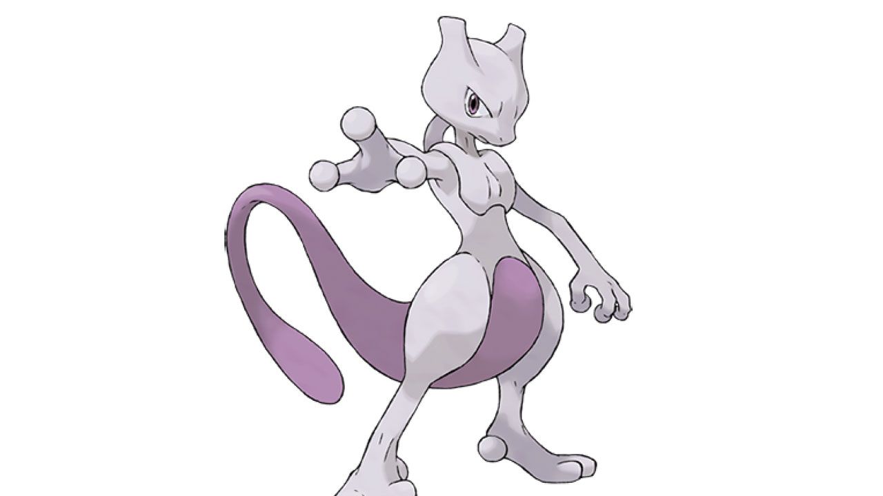 MewTwo no fundo branco