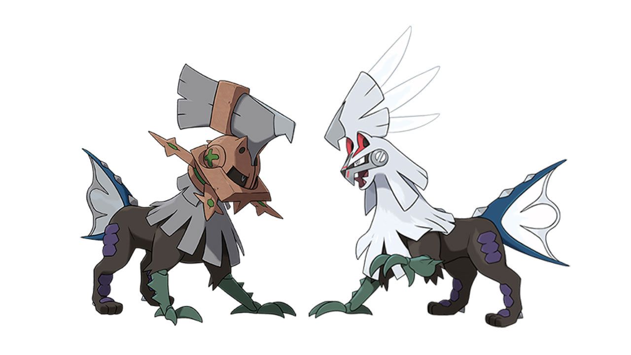 Type: Null e Silvally no fundo branco