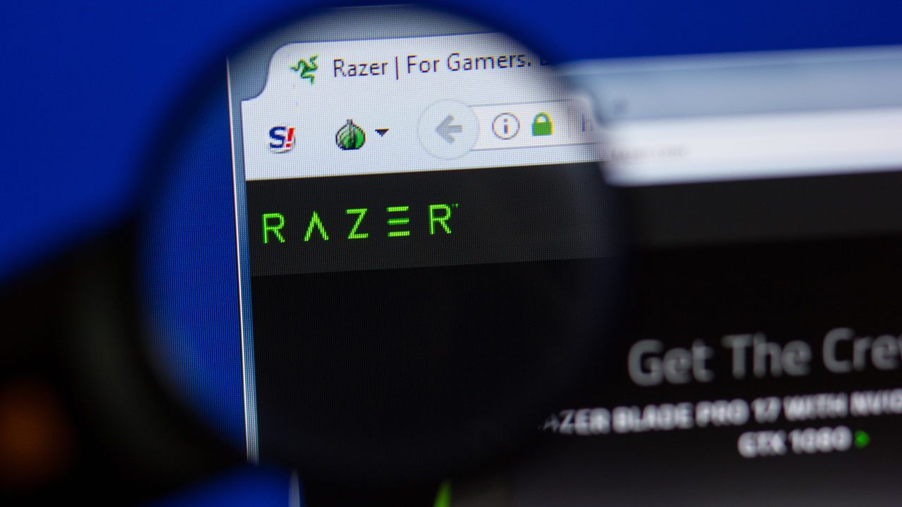 Lupa mostra detalhe de site da Razer