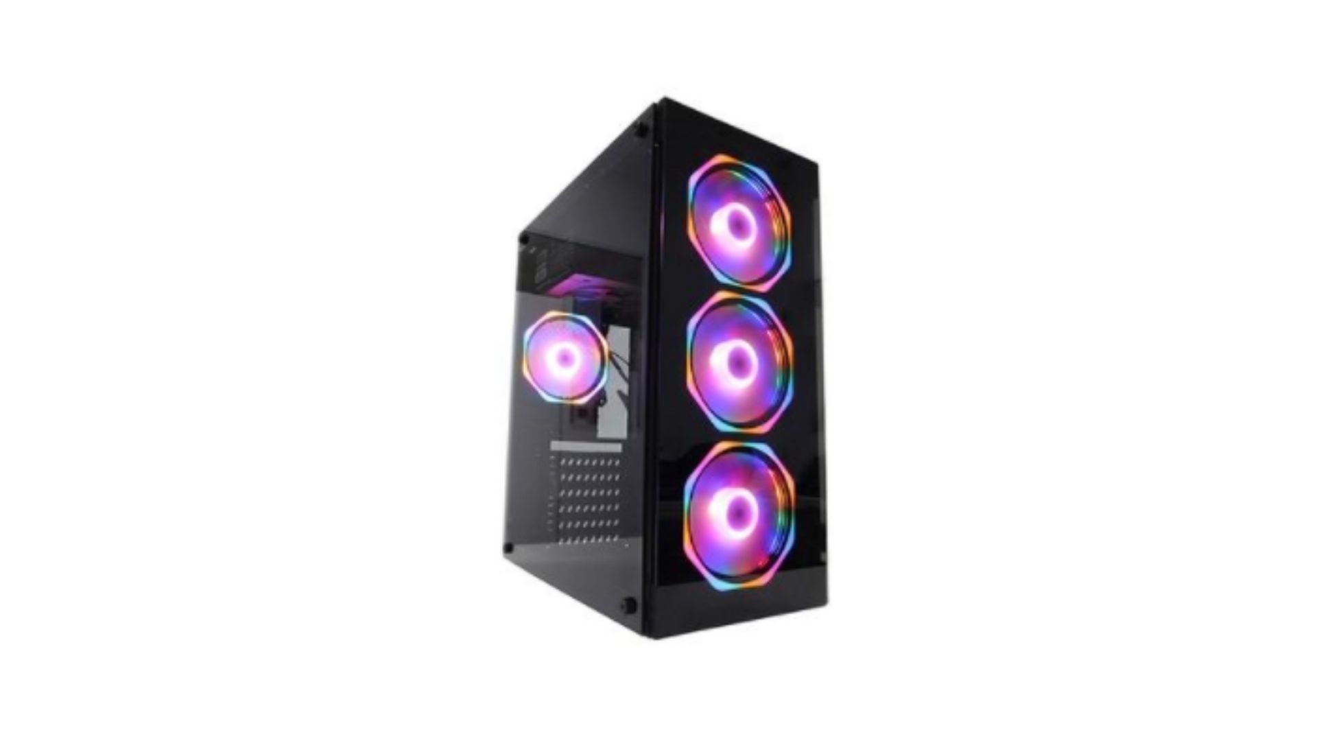 PC Gamer Concórdia Glass preto no fundo branco