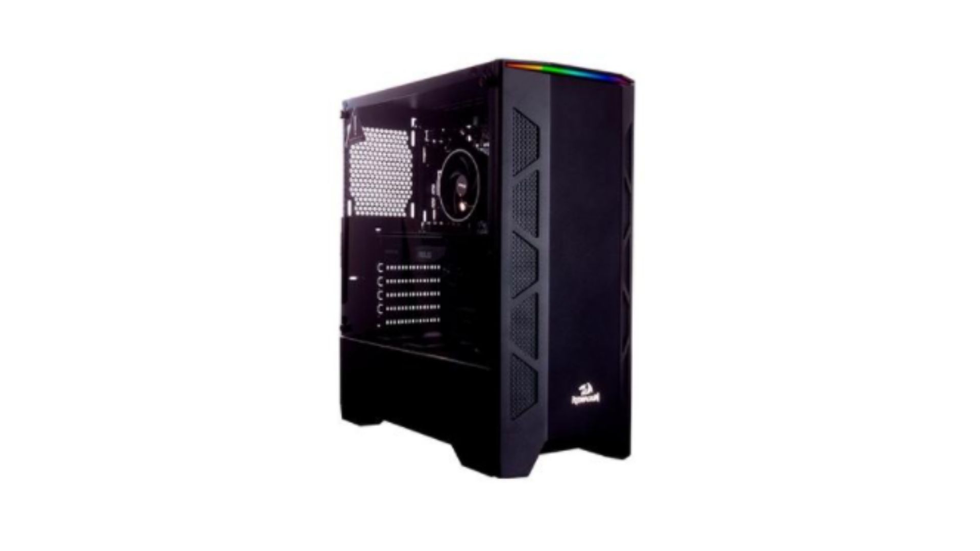 PC Gamer Redragon Beowulf preto com logo branca em fundo branco