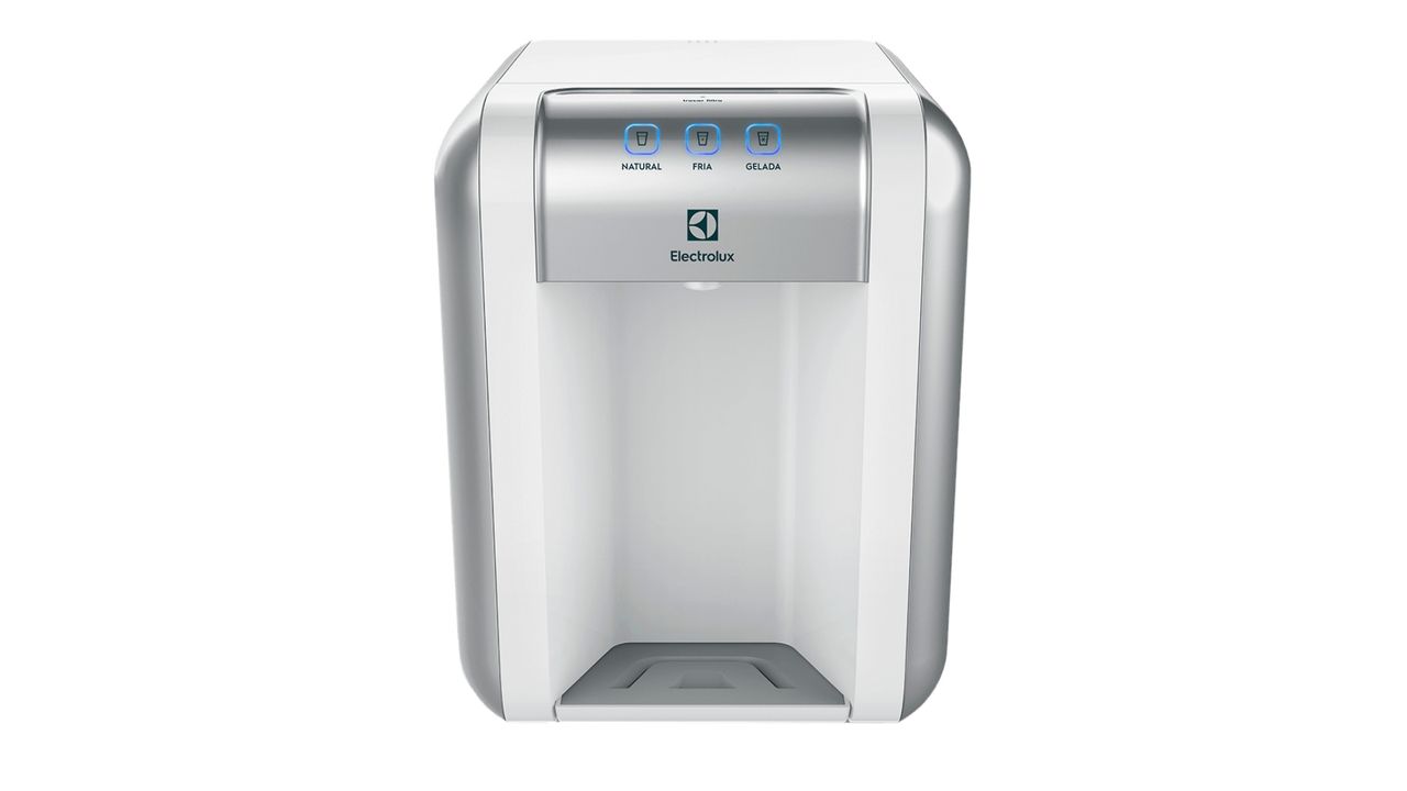 Purificador de água Electrolux PE11B de frente em fundo branco.
